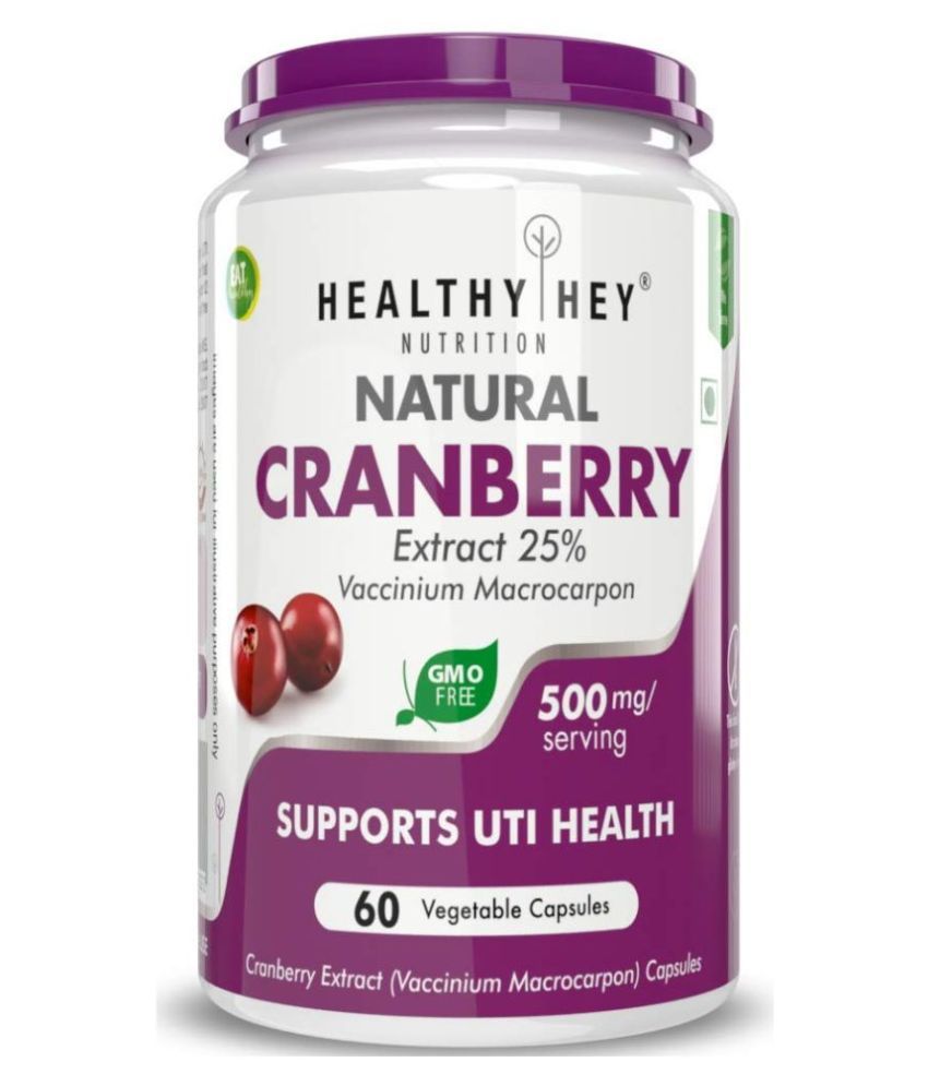     			HEALTHYHEY NUTRITION Cranberry Extract - 500 mg - 60 Veg Capsules Capsule 500 mg