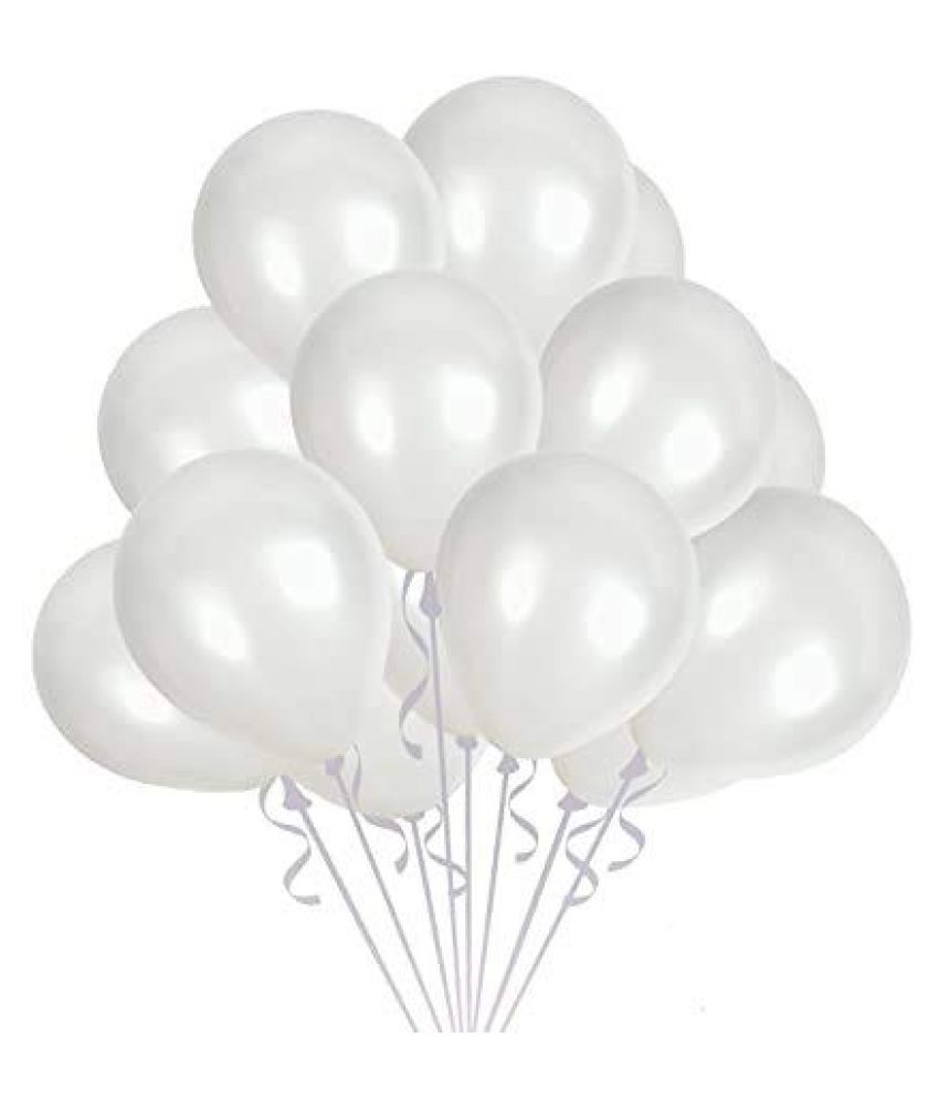     			Blooms  Vibrant Colous Combo Pack of 100 Balloons - White Balloons Combo