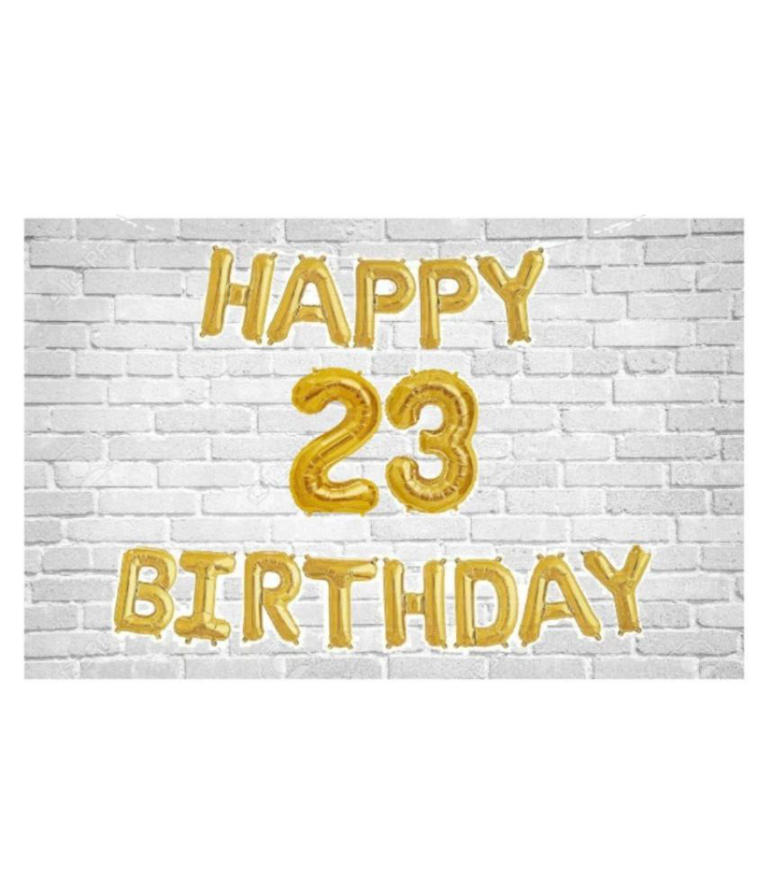 Happy Birthday Golden With Numeric No 23 Pack Of 15 Buy Happy Birthday Golden With Numeric No 23 Pack Of 15 Online At Low Price Snapdeal