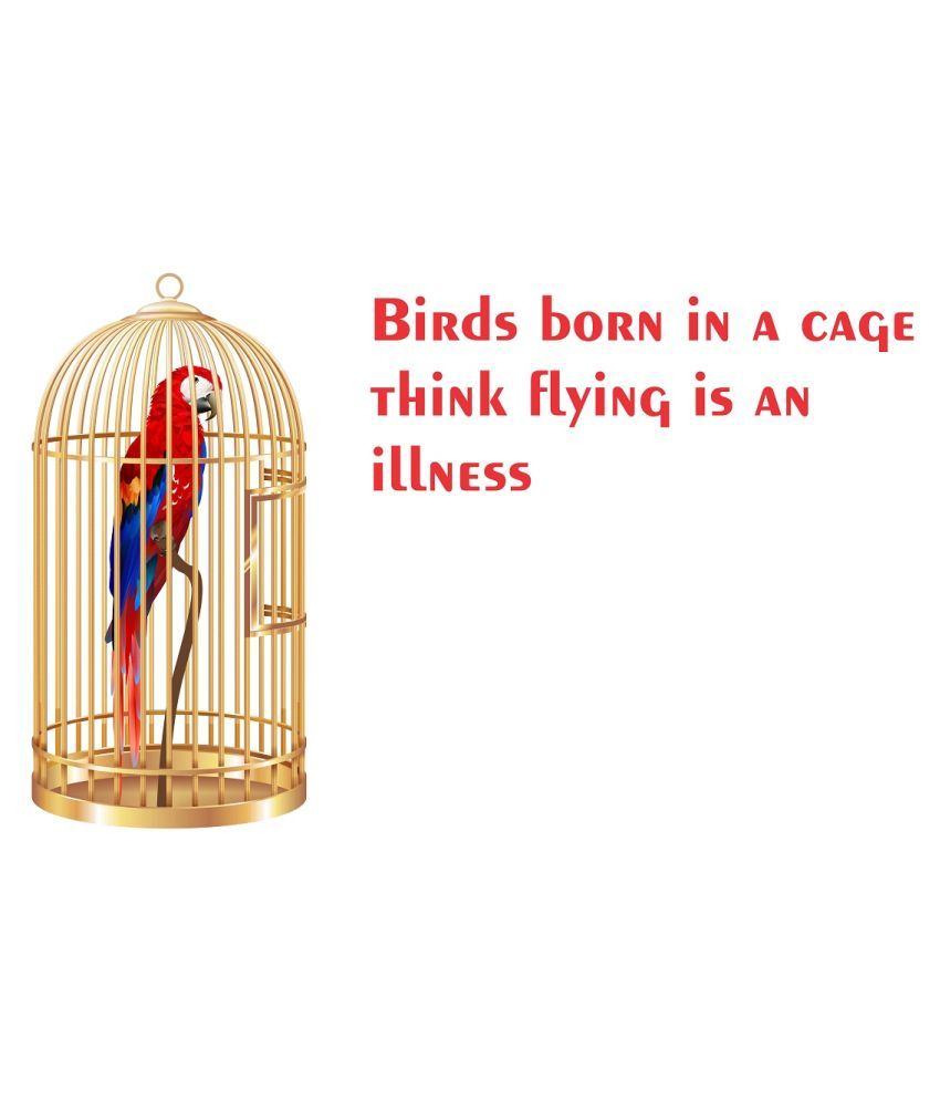     			Wallzone Birds with Quotes Sticker ( 80 x 50 cms )