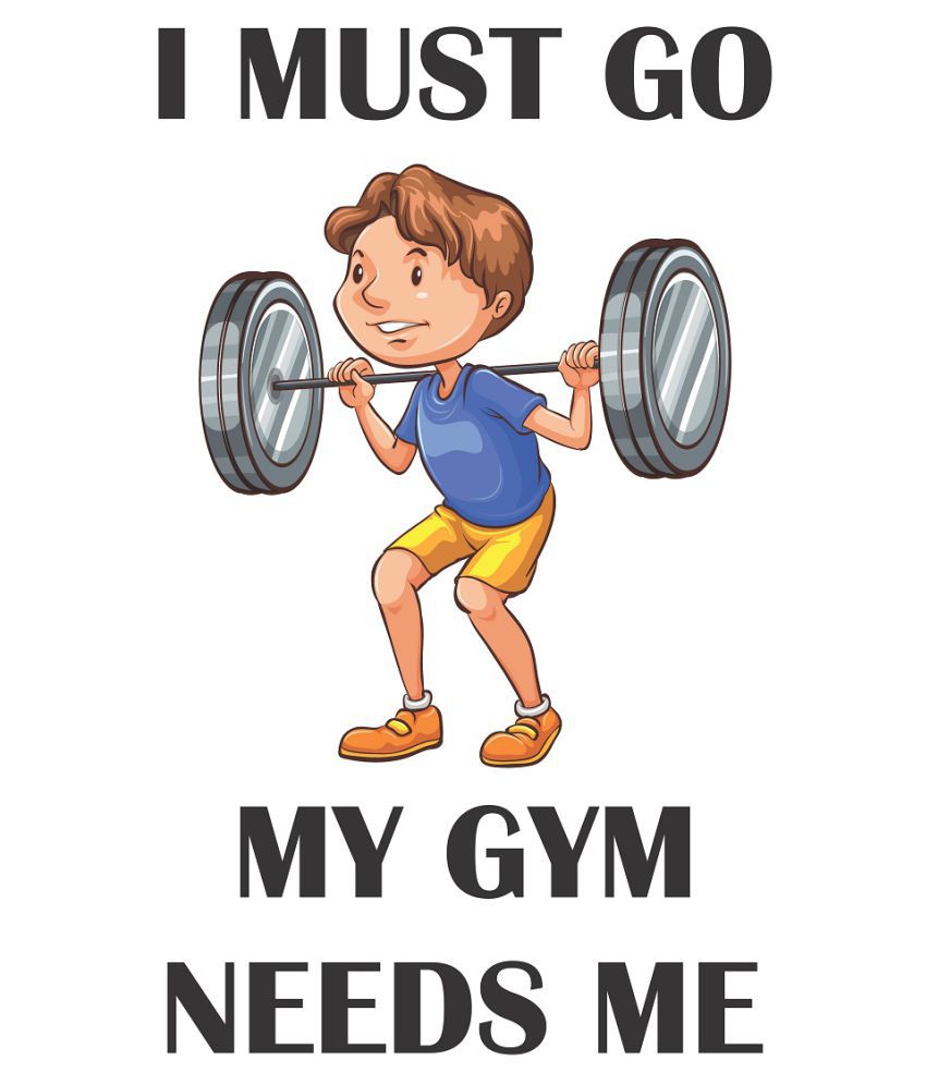     			Wallzone Gym Boy Sticker ( 40 x 70 cms )