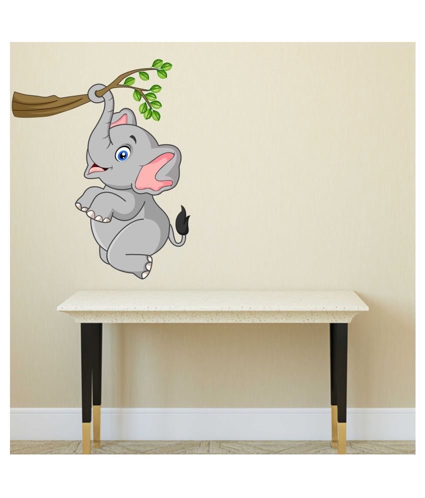     			Wallzone Little Elephant Sticker ( 60 x 70 cms )