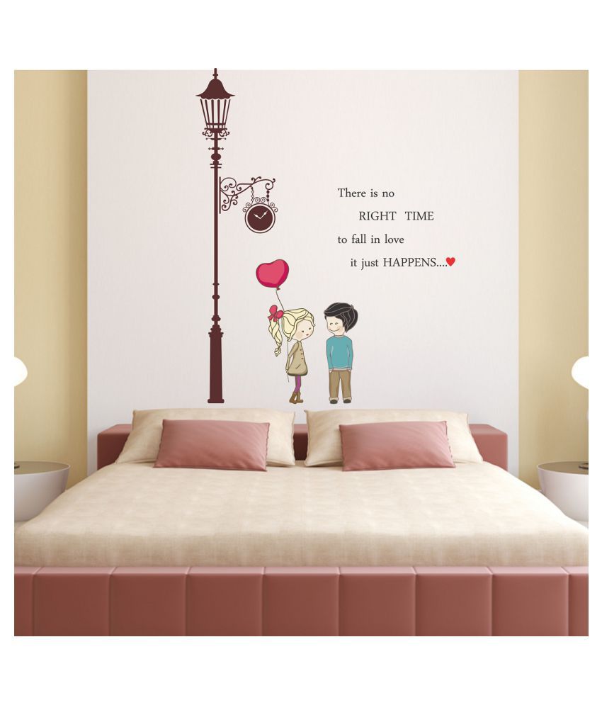    			Wallzone Love Couples Sticker ( 130 x 100 cms )