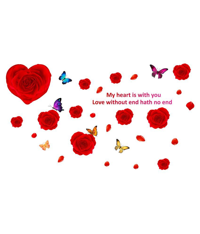     			Wallzone Valentine Quotes Sticker ( 140 x 80 cms )