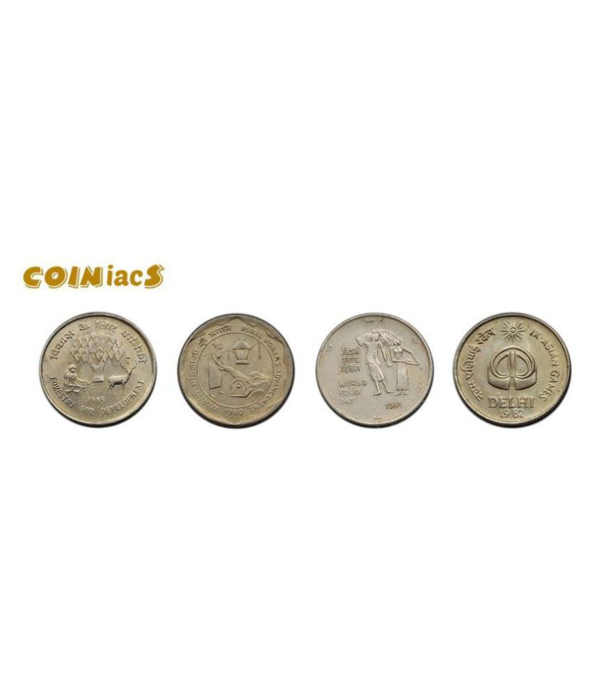     			Coiniacs - Scarce Set of 25 Paise Commemorative All 4 Issued Coins 4 Numismatic Coins