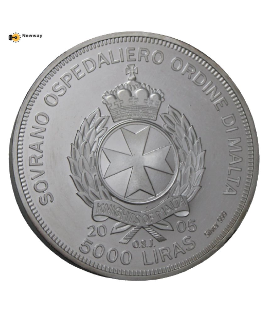     			(1KG) Big Coin -- 5000 Liras 2005 - Mahatma Gandhi 2005 (Truth is God) {Signed by Mahatma Gandhi} Fantasy Issue Knights of Malta '' SOVRANO OSPEDALIERO ORDINE DI MALTA '' Extremely Rare Commemorative Coin