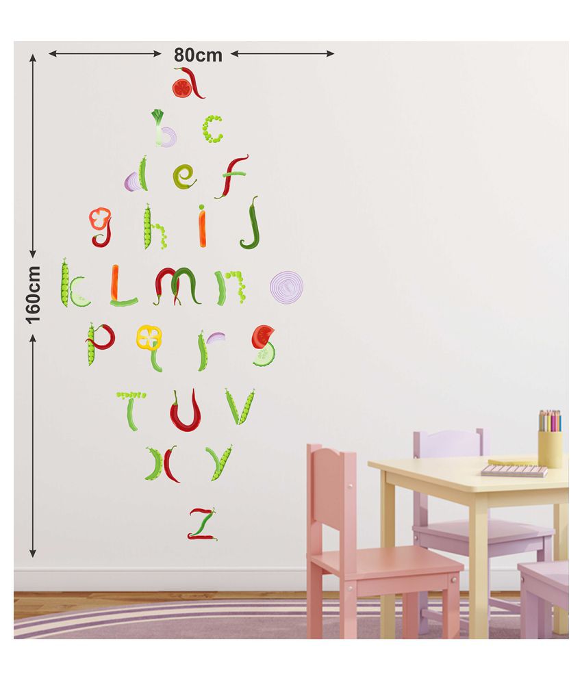     			Wallzone Alphabets Sticker ( 70 x 75 cms )