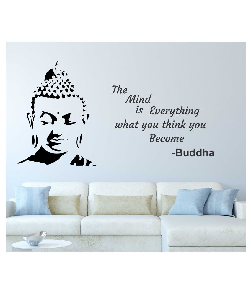     			Wallzone Buddha Sticker ( 70 x 75 cms )