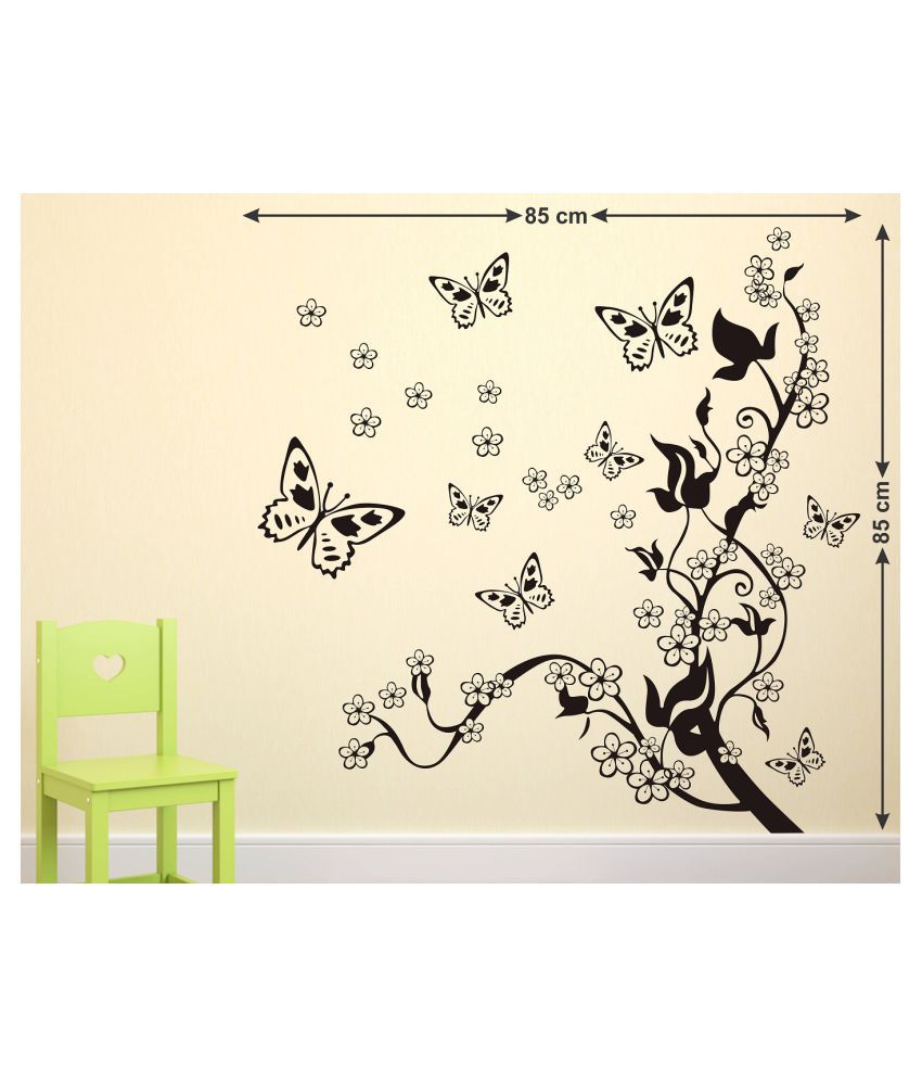     			Wallzone Butterflies Sticker ( 70 x 75 cms )