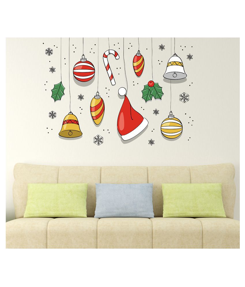     			Wallzone Christmas Celebration Sticker ( 70 x 75 cms )