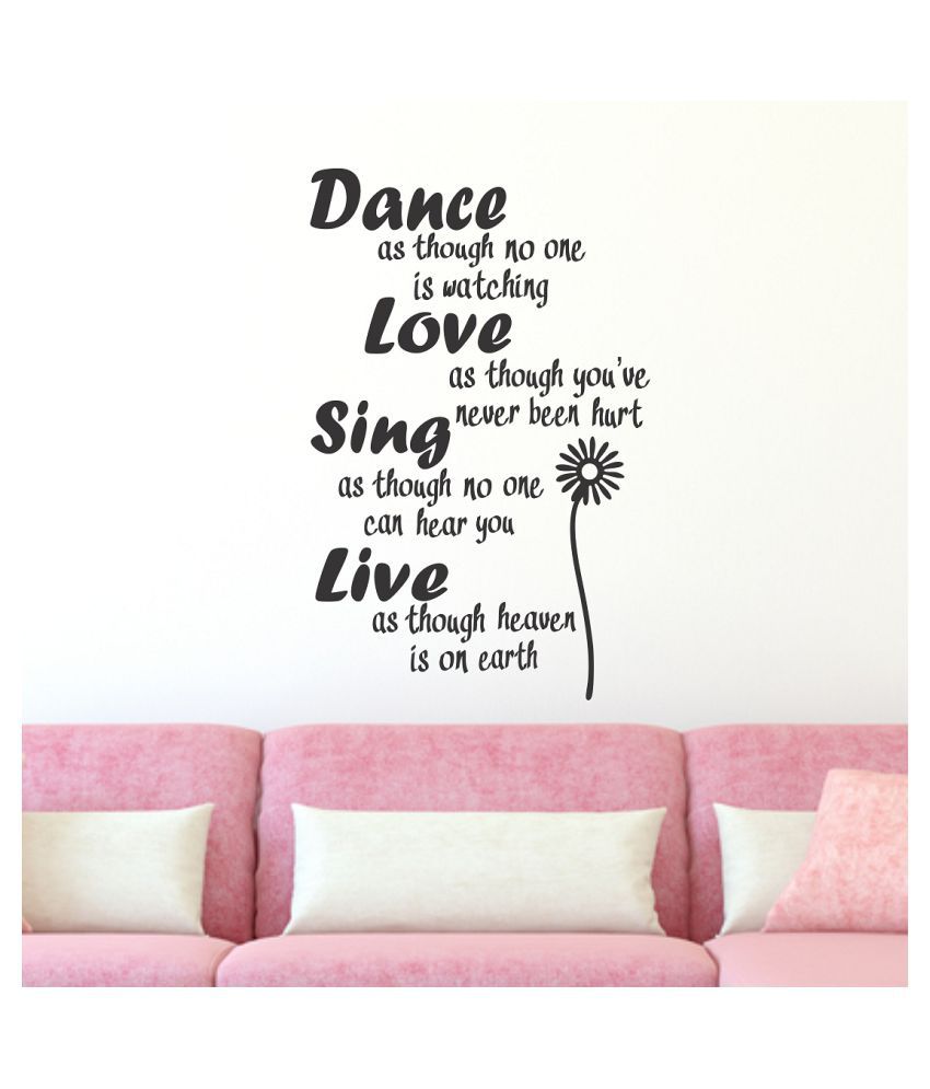     			Wallzone Dance Love Sing Live Sticker ( 70 x 75 cms )