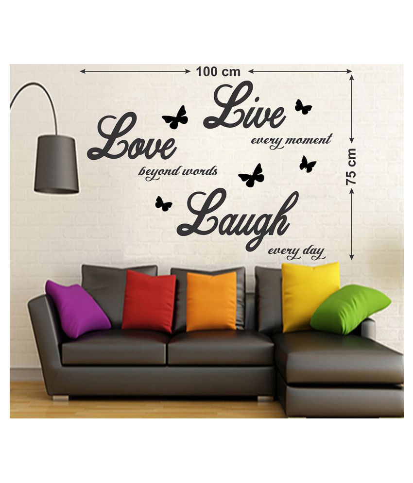     			Wallzone Live Love Laugh Sticker ( 70 x 75 cms )