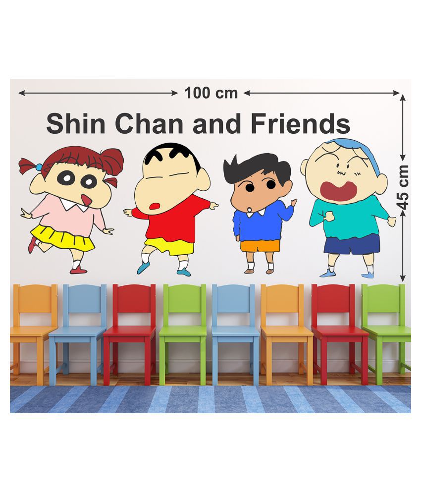     			Wallzone Shinchan and Friends Sticker ( 70 x 75 cms )
