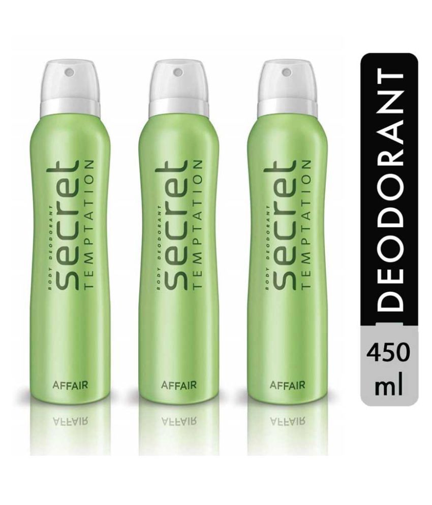     			Secret temptation Affair Deodorant Spray for Women 150 ml ( Pack of 3 )