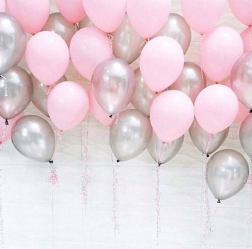     			Metallic Pink/ Silver Party Birthday Balloons (100)