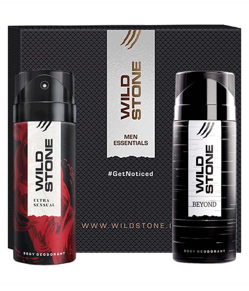     			Wild Stone Gift Box with Beyond and Ultra Sensual Deodorant, Pack of 2 (150ml Each) Body Spray - For Men (300 ml, Pack of 2)