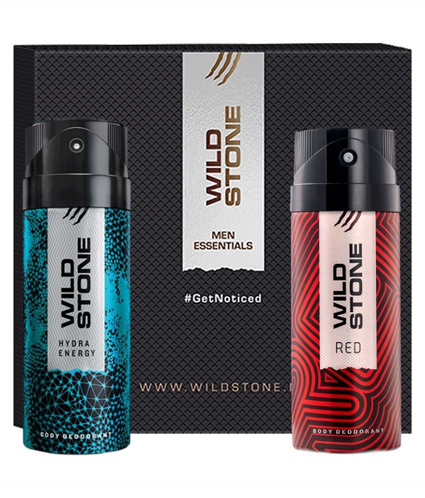     			Wild Stone Gift Box with Hydra Energy and Red Deodorant, Pack of 2 (150ml Each) Body Spray - For Men (300 ml, Pack of 2)