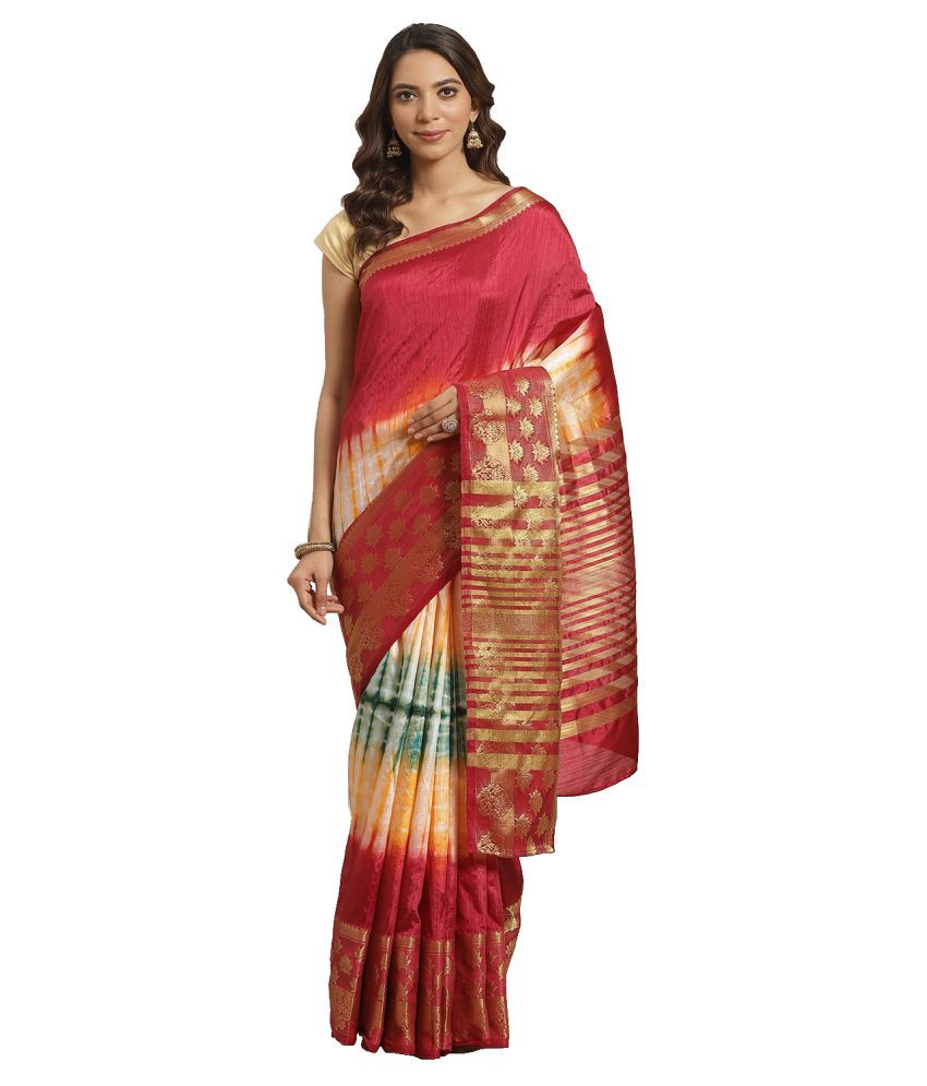     			Aarrah Maroon Silk Blends Saree