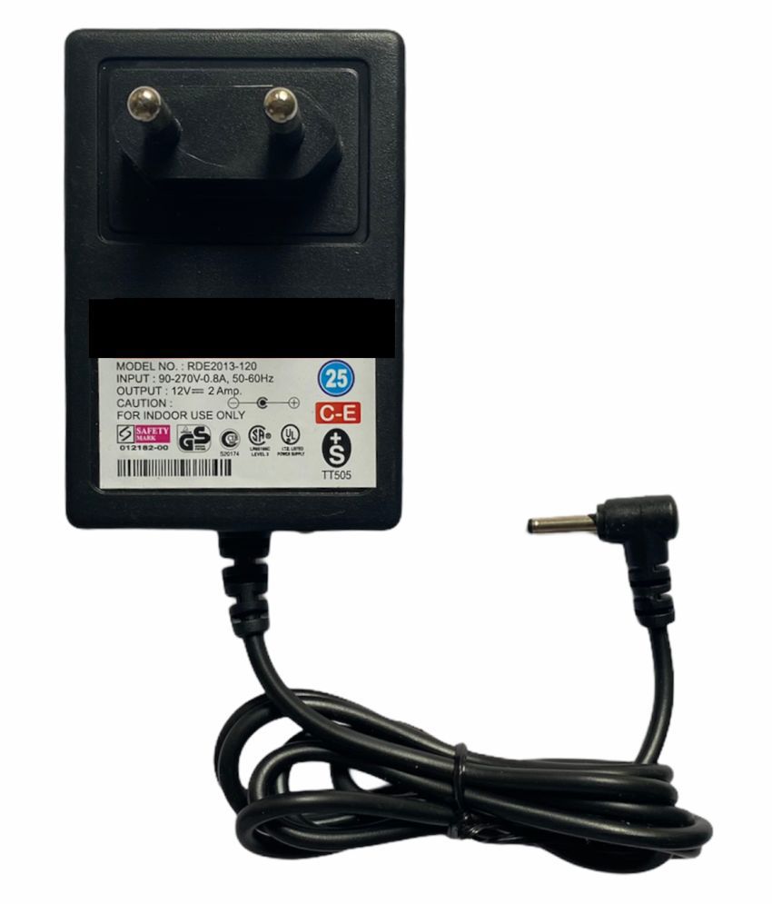     			Upix 12V 2A DC Power Adapter (with Vtech Pin) for Set Top Box, DTH Box, CCTV System, Router, LED Light Strip, Other Electronics & IT Gadgets (Please Match Specifications & Pin Size Before Ordering)