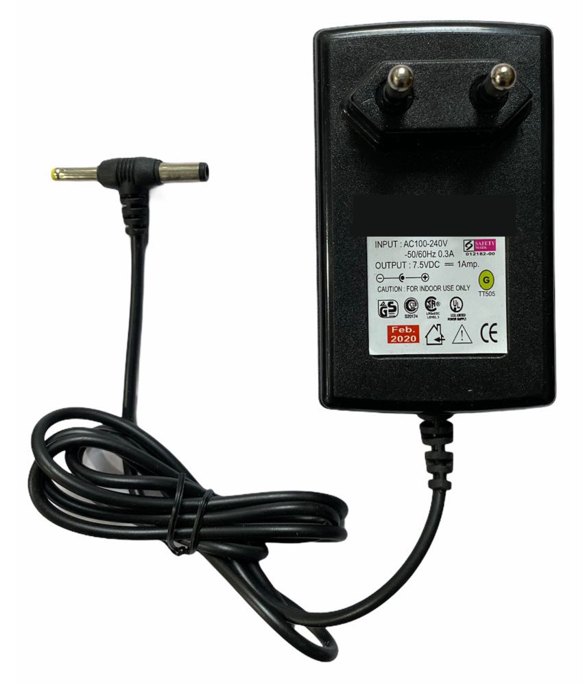     			Upix 7.5V 1A (with DC & Sony Pin) DC Power Adapter for Other Electronics & IT Gadgets (Please Match Specifications & Pin Size Before Ordering)