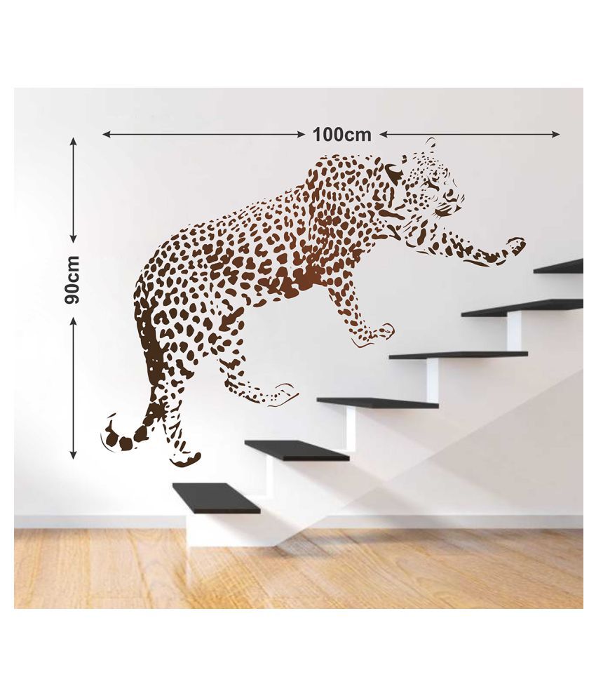     			Wallzone Cheetah Medium Vinyl Wallstickers (100 cm x 90 cm) Sticker ( 70 x 75 cms )