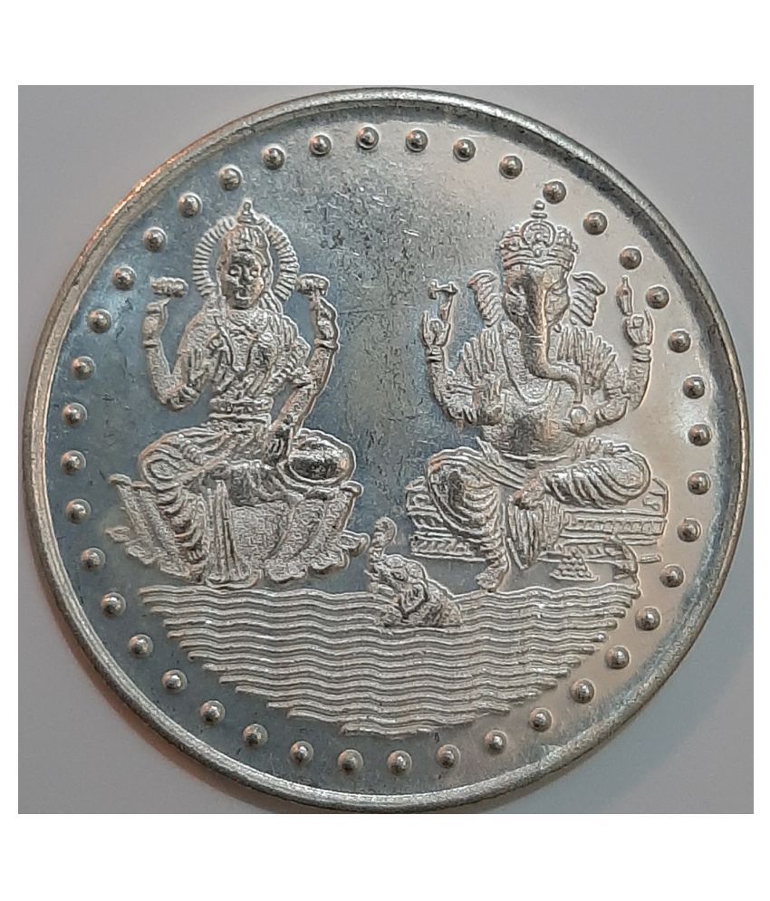 LAKSHMI JI AND GANESH JI COIN 11.33 gram Silver Ganesh & Laxmi Ji Coin