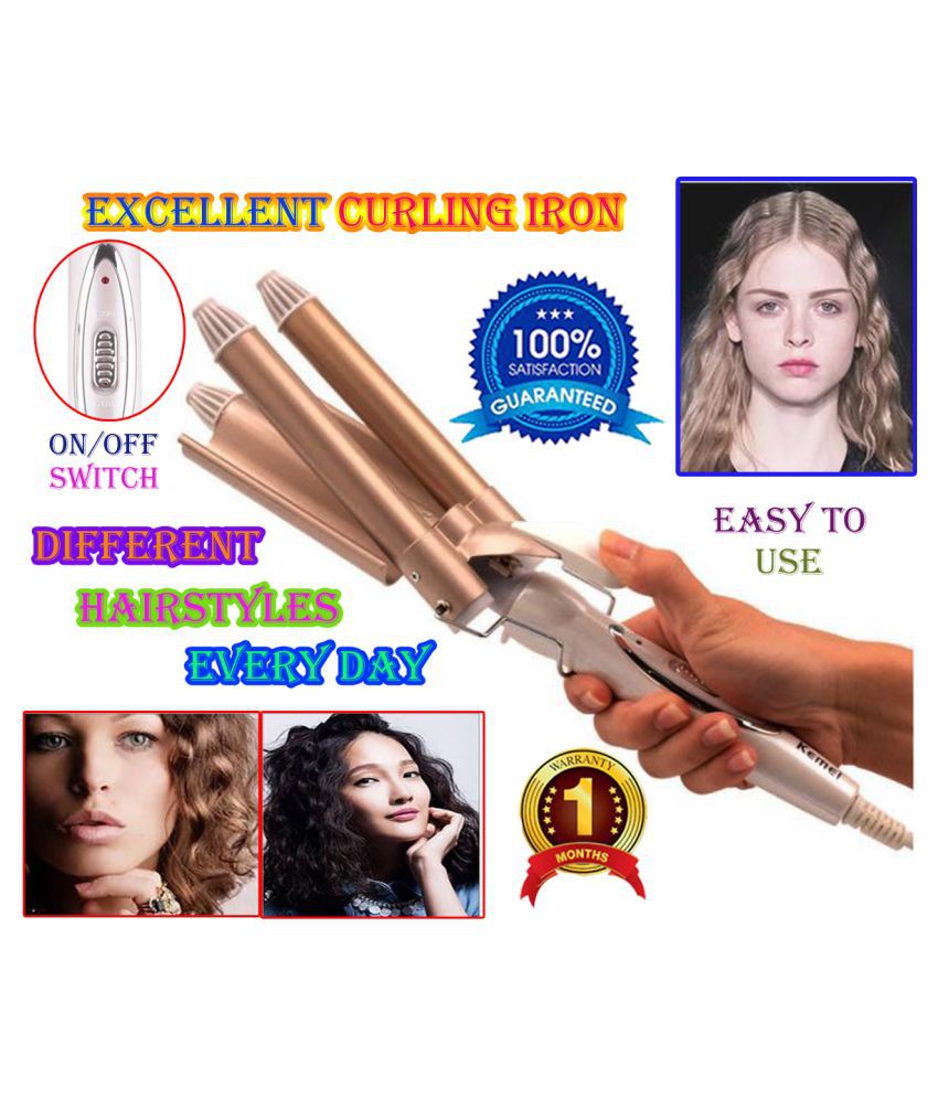Professional Hair Curlers Electric Waver Hair Curling Iron Wand Fast Styling  kit Multi Casual Fashion Comb: Buy Online at Low Price in India - Snapdeal