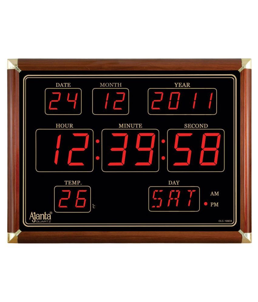 Ajanta Quartz Rectangular Digital Wall Clock ( 4 x 33 cm ) Buy Ajanta