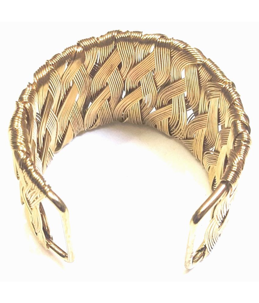 AG Hand Crafted Golden Designer Cuff Bracelet Buy AG Hand Crafted