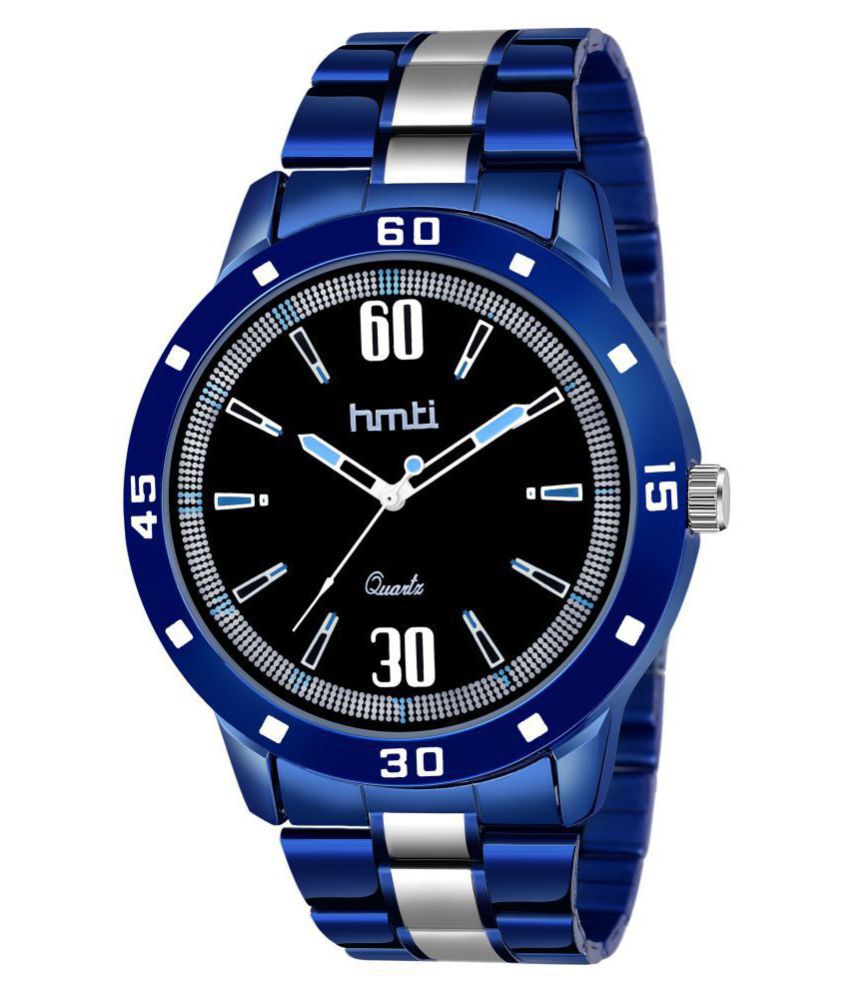     			HMTI 2610All Blue Metal Analog Men's Watch
