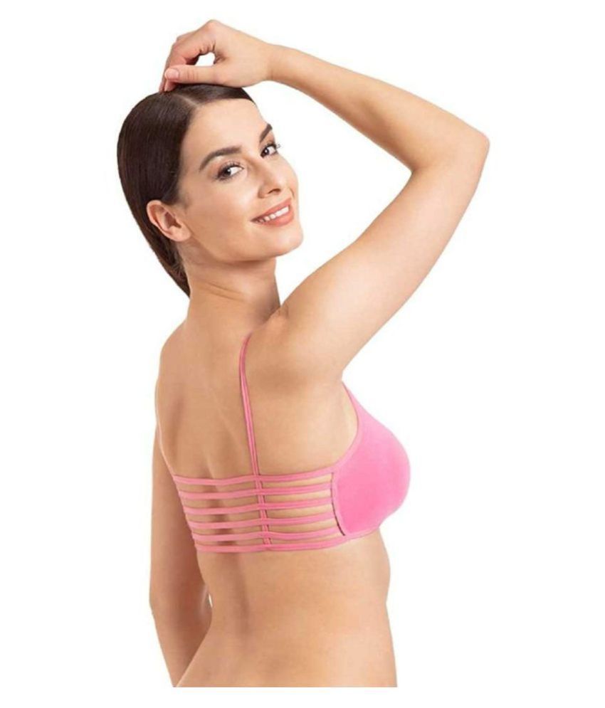     			ComfyStyle Cotton Racerback bra - Pink