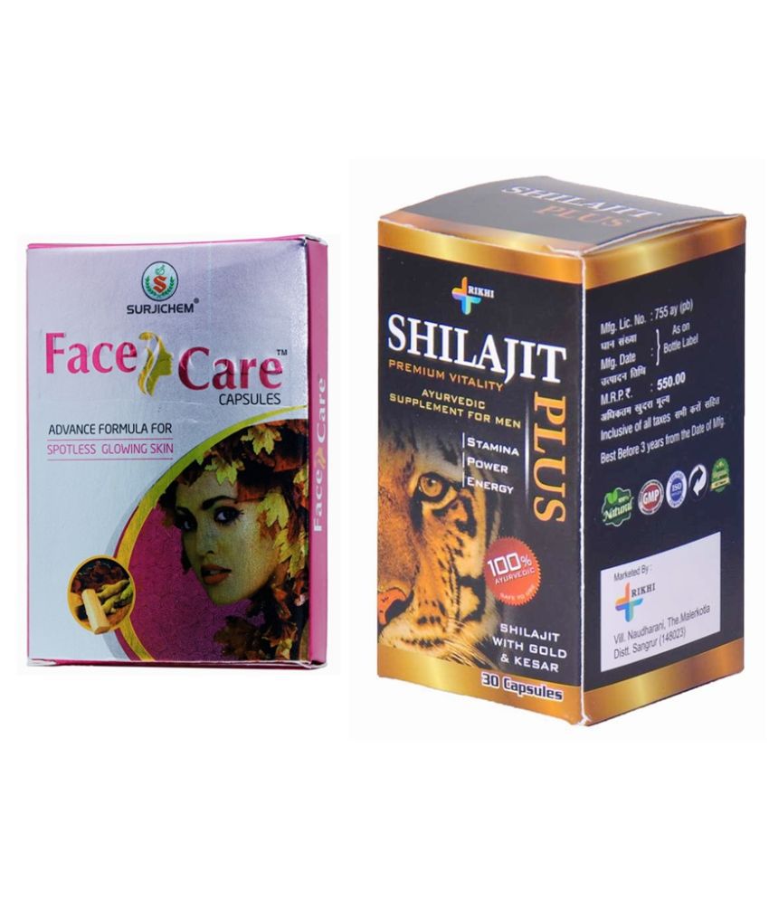     			Herbal Care Shilajit Plus 30 Cap & Face Care Cap 10 no.s - Combo of 2