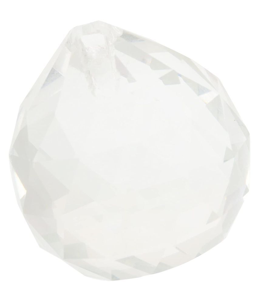     			KESAR ZEMS FengShui Clear Crystal Hanging Ball for Good Luck and Prosperity 20 MM (3.5 X 2.5 X 3.5 CM)