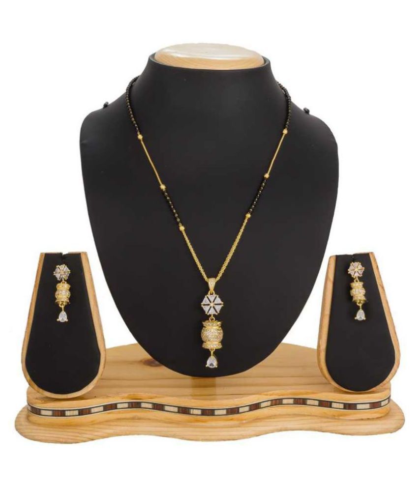     			Darshini Designs Party Wear Mangalsutra set for Women With 18 Inches Long Mangalsutra Chain and With matching earrings.