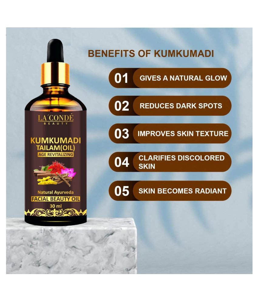 La'Conde Kumkumadi Tailam Night Face Oil Face Serum SPF 1 30 mL
