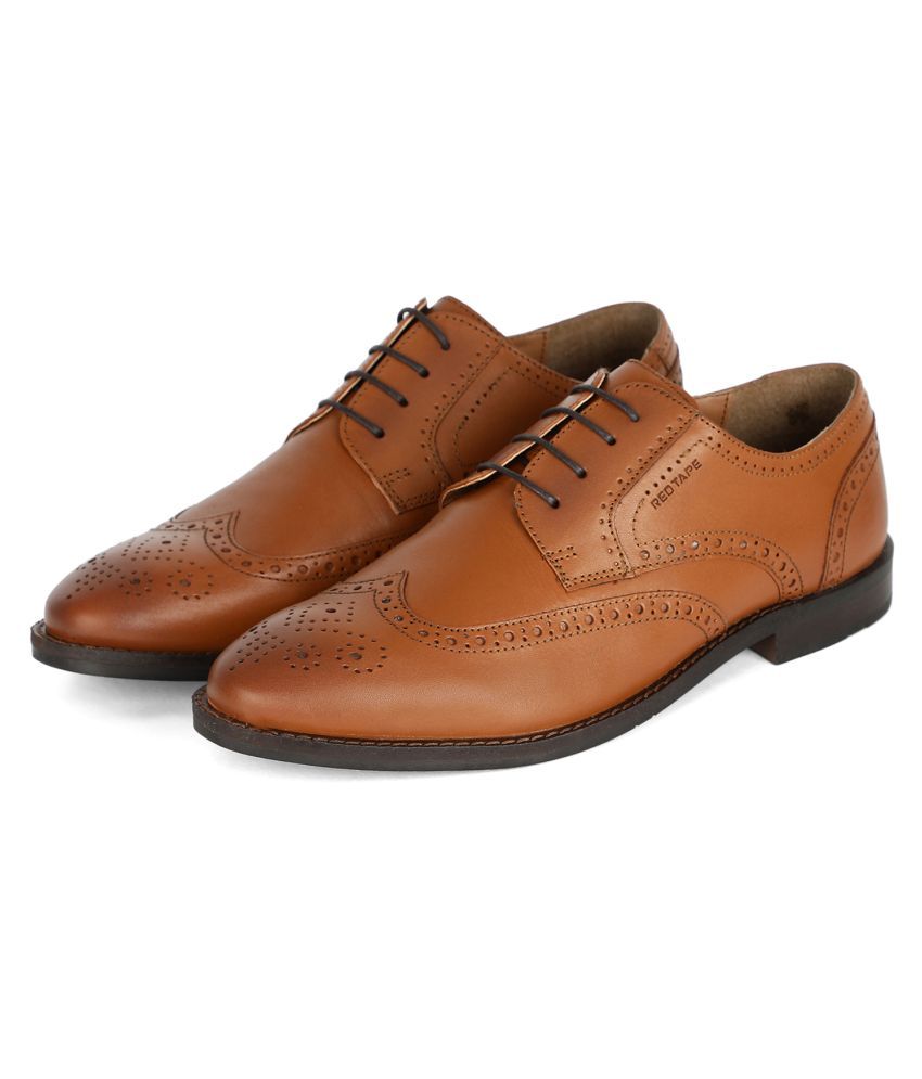 red tape genuine leather derby shoes