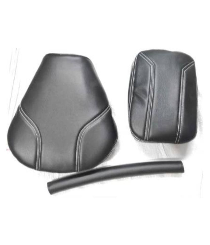     			Seat Cover Fancy Black + Backrest Foam Black Combo For Royal Enflied Classic , Classic 350cc 500cc , Classic Desert Storm