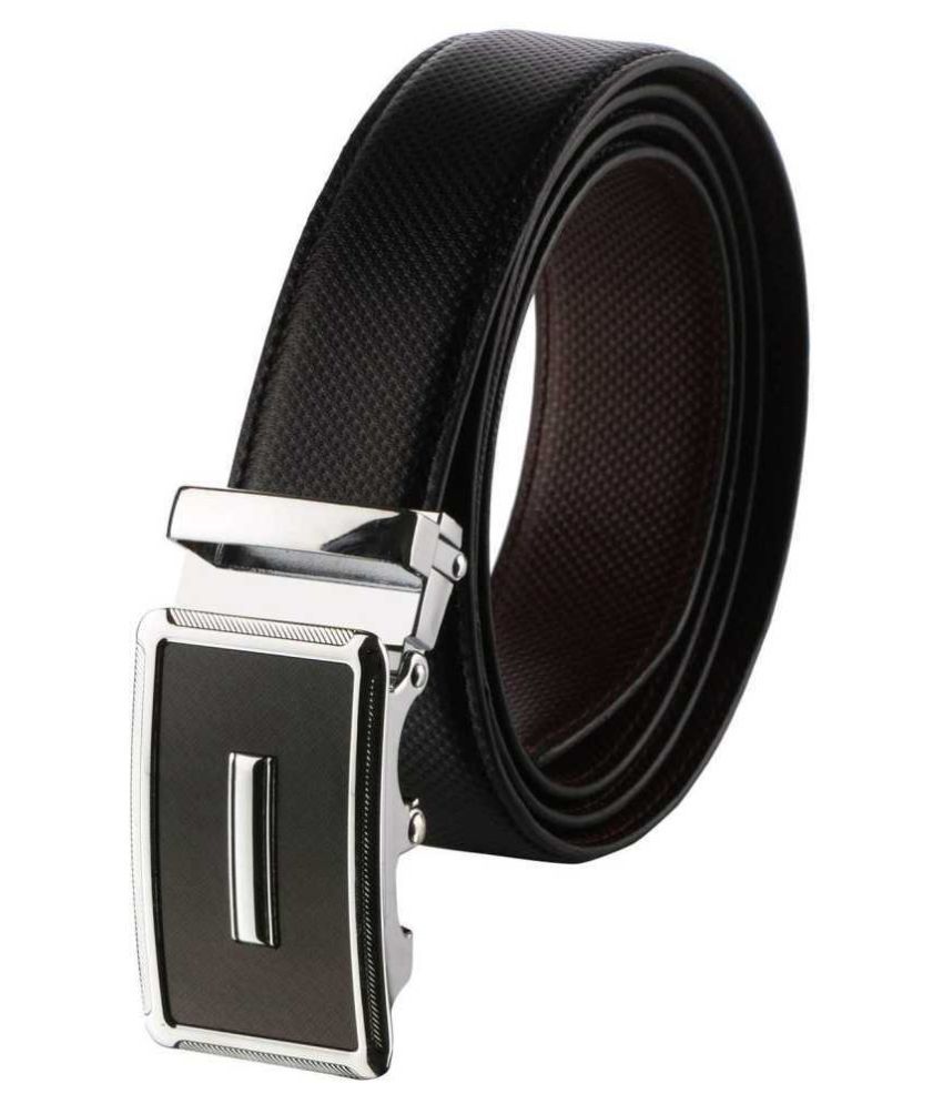     			Davidson Black Faux Leather Casual Belt