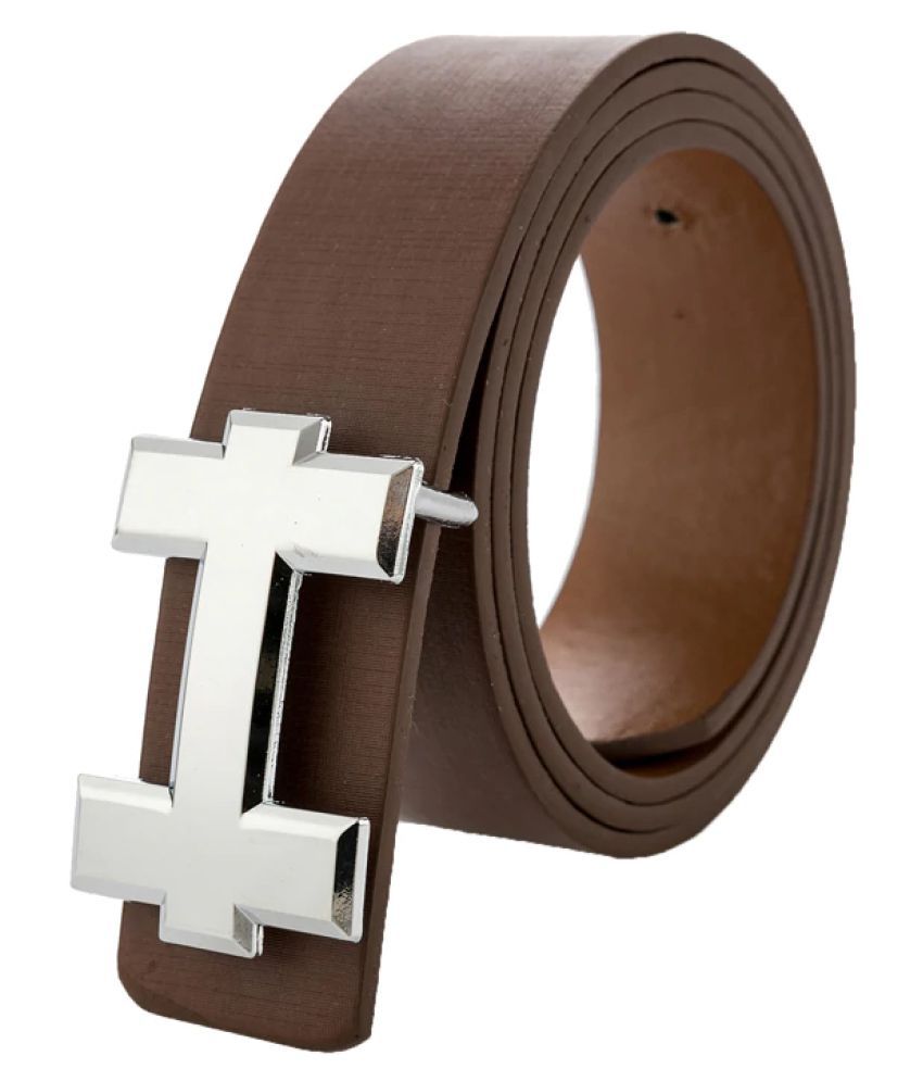     			Davidson Brown Faux Leather Casual Belt