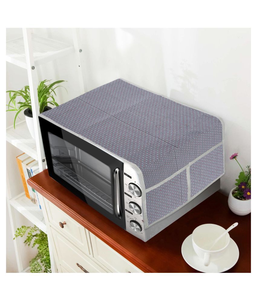     			E-Retailer Single Polyester Gray Microwave Oven Cover -