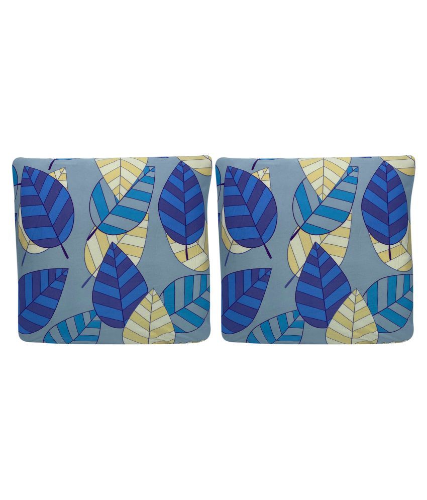     			House Of Quirk Set of 2 Polyester Cushion Covers 40X40 cm (16X16)