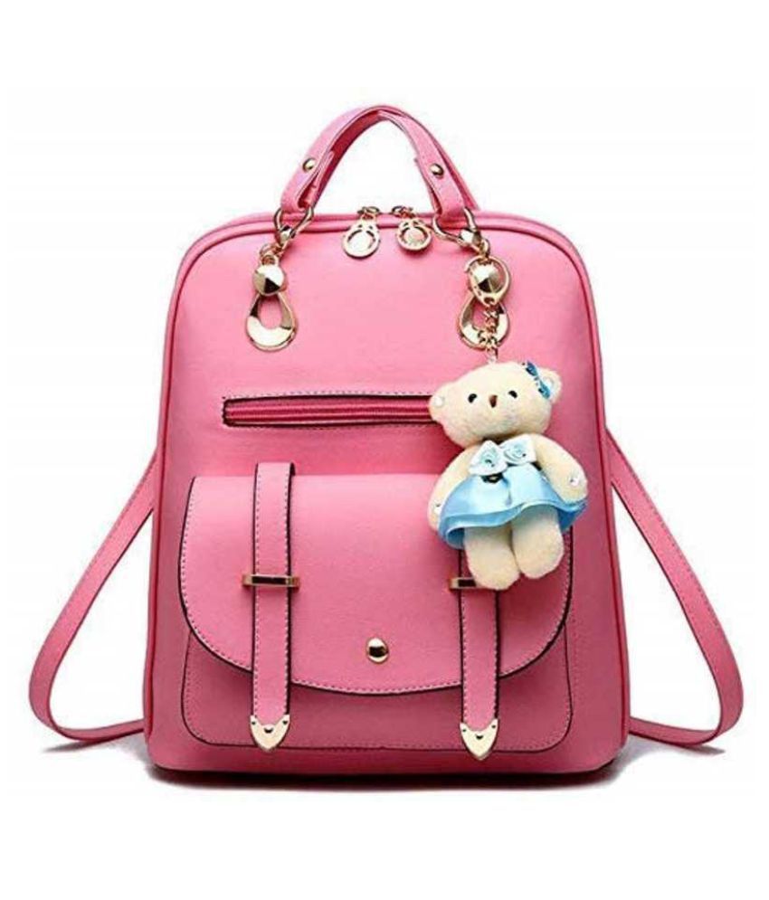     			Parrk - Pink Solid Messenger Bags