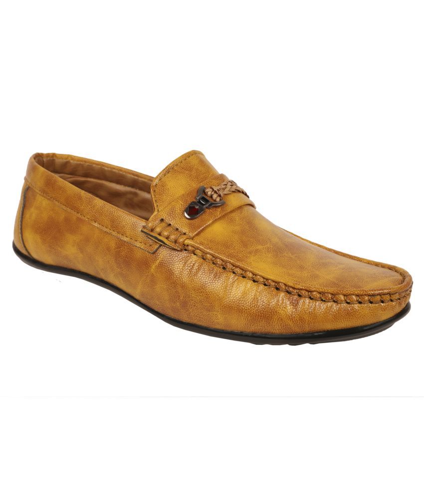 SHOES KINGDOM Yellow Loafers
