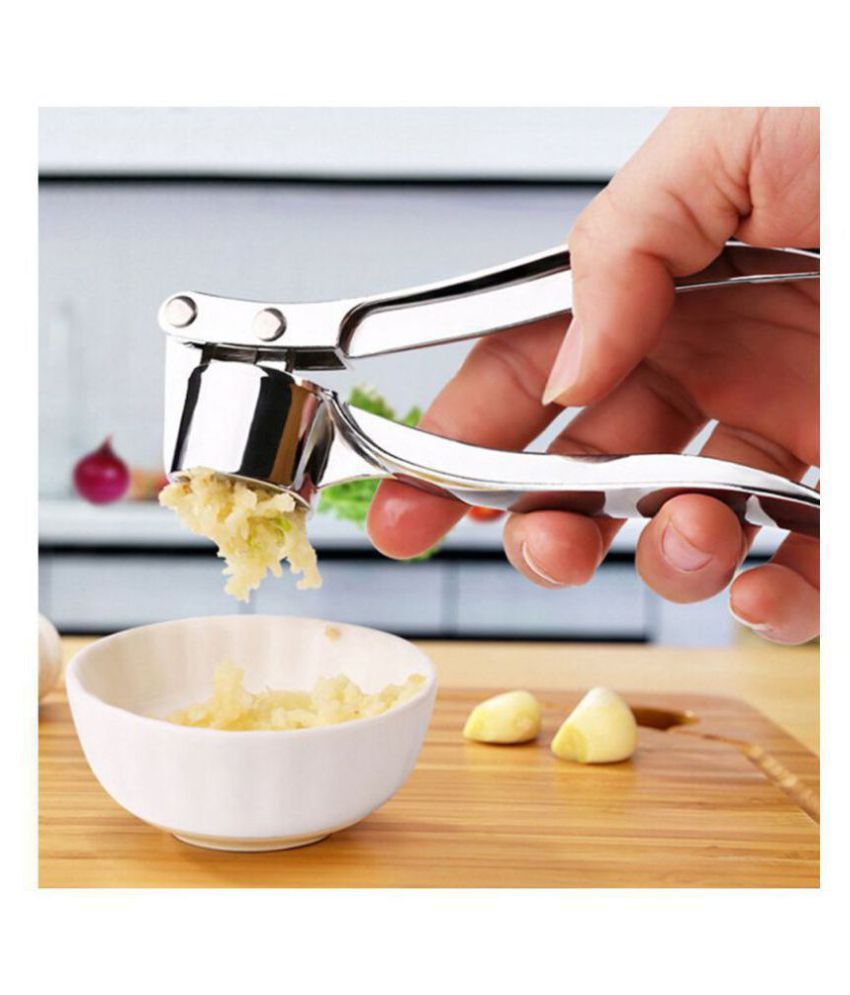 Garlic Presser Squeeze Press Ginger Crusher Stainless Steel Kitchen Tools