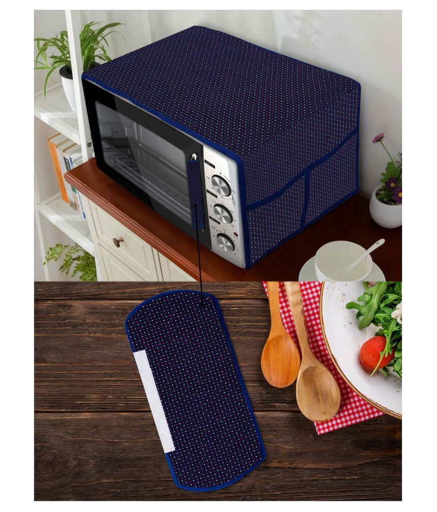     			E-Retailer Set of 2 Polyester Purple Microwave Oven Cover -