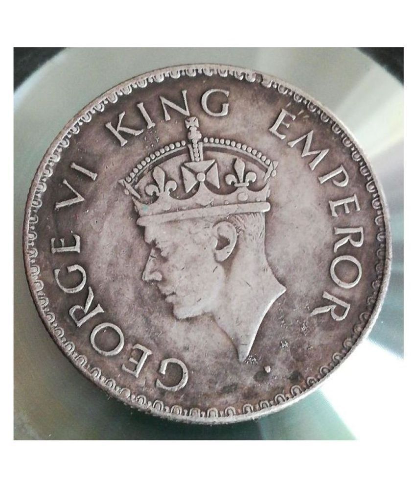     			BRITISH INDIA 1 RUPEE KING GEORGE VI 6TH 1939 COIN RARE COIN