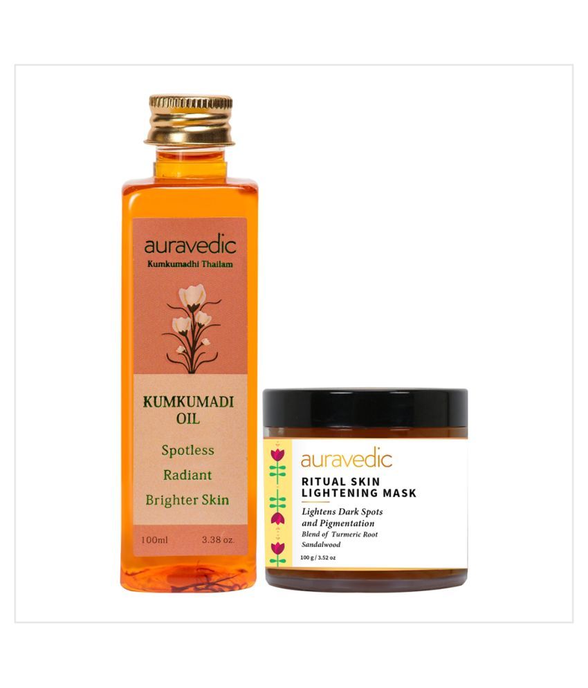 Auravedic 2 Steps For Lighter Brighter Skin Face Mask Masks 200 gm Pack