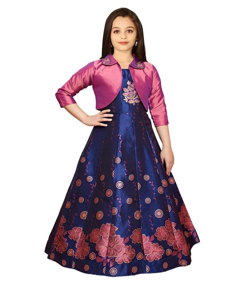 printed gown for girls