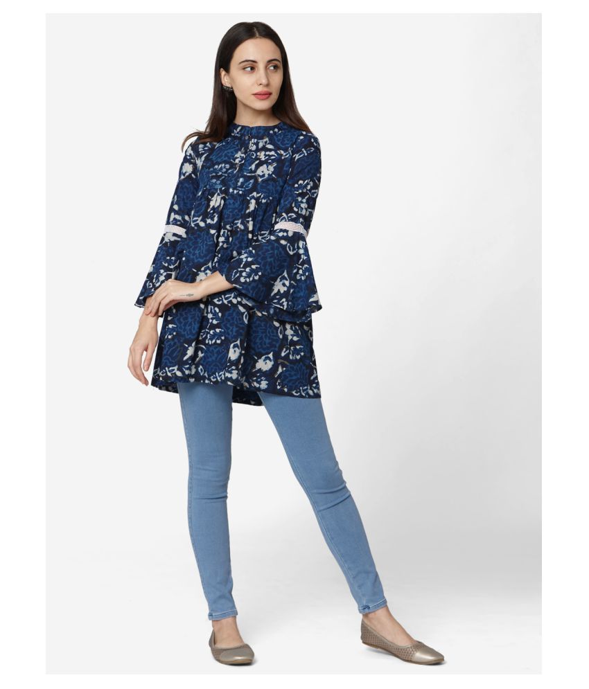     			Aarrah Cotton Tunics - Blue