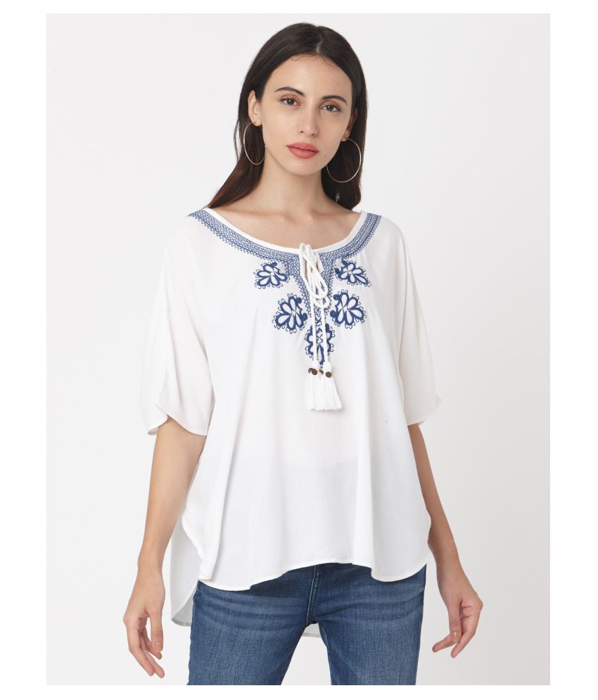     			Aarrah Cotton Tunics - White